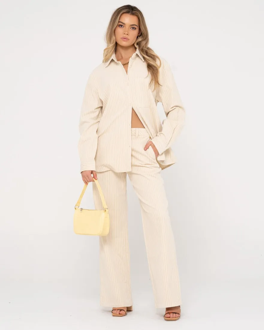 Amanda High Waisted Wide Leg Cord Pant