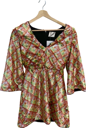 Anonyme Multicolour Sequin Dress UK S