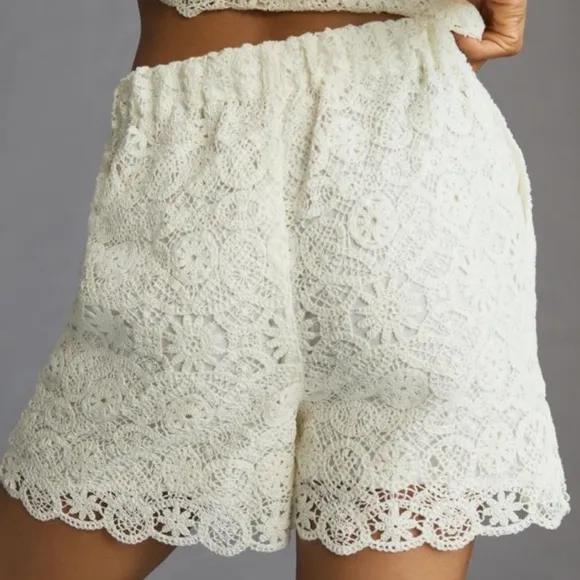 Anthropologie Maeve Crochet Eyelet Shorts