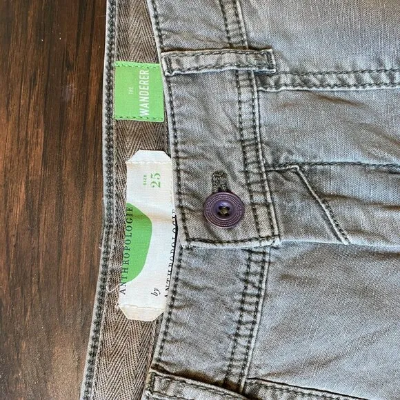 ANTHROPOLOGIE The Wanderer Beaded Denim Pant - 25