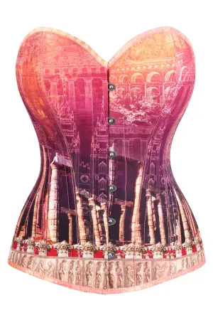 ARCHITECTURAL PRINT WAIST TAMING CORSET