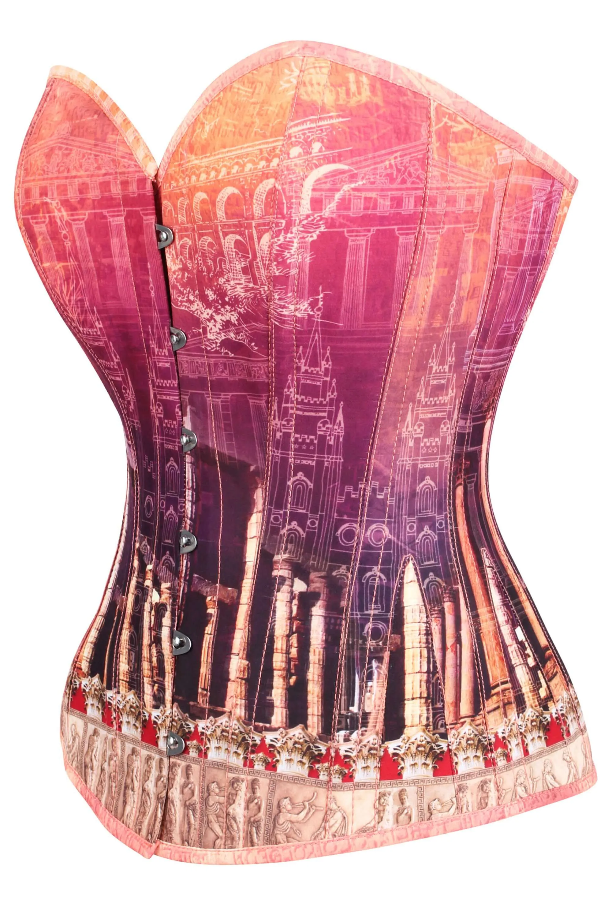 ARCHITECTURAL PRINT WAIST TAMING CORSET