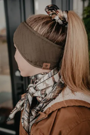 Ariat Olive Green Quilted Headband