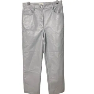 ARITZIA Wilfred Faux Leather Straight Leg Pants, Pale Green, Career, Urban, 4