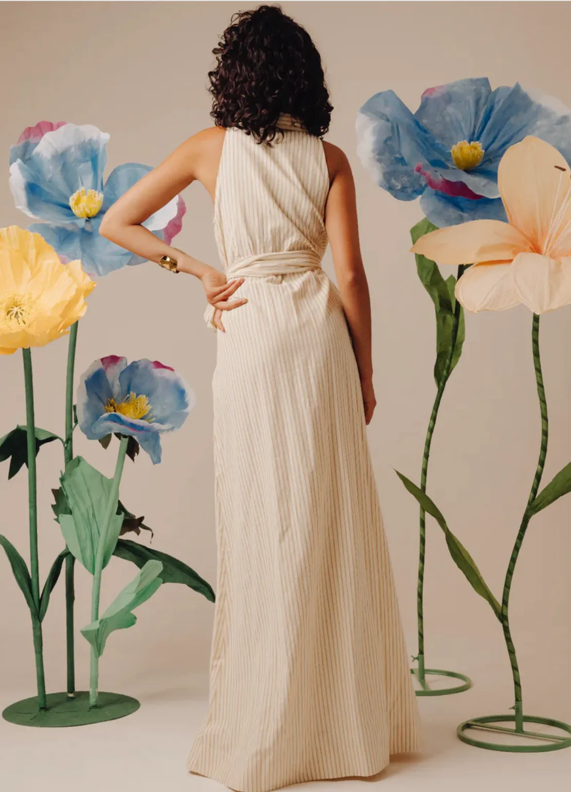 Arlene Dress Macadamia Seersucker
