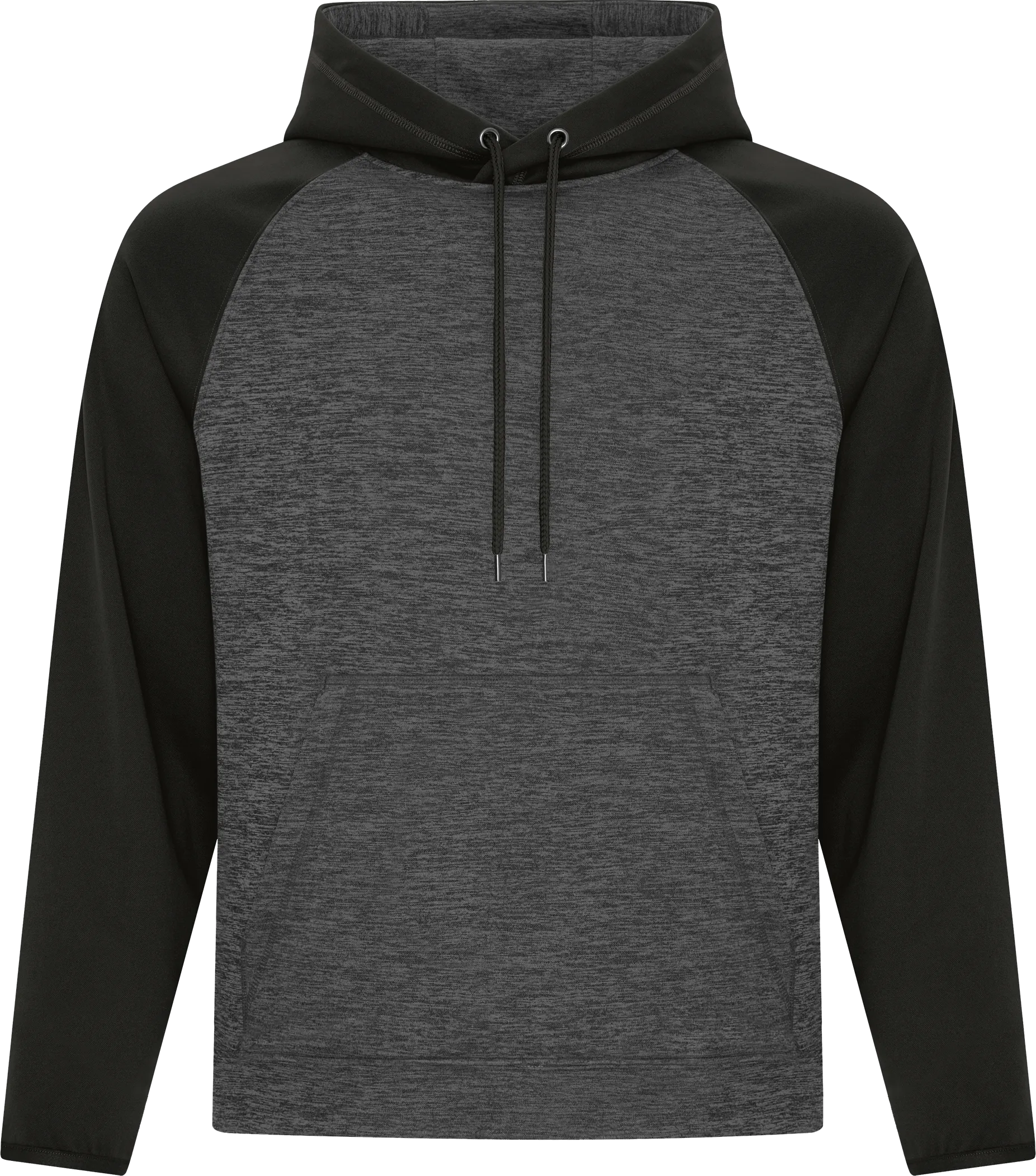 ATC™ Dynamic Heather 2 Tone Polyester Hoodie Charcoal Black