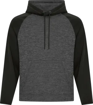 ATC™ Dynamic Heather 2 Tone Polyester Hoodie Charcoal Black