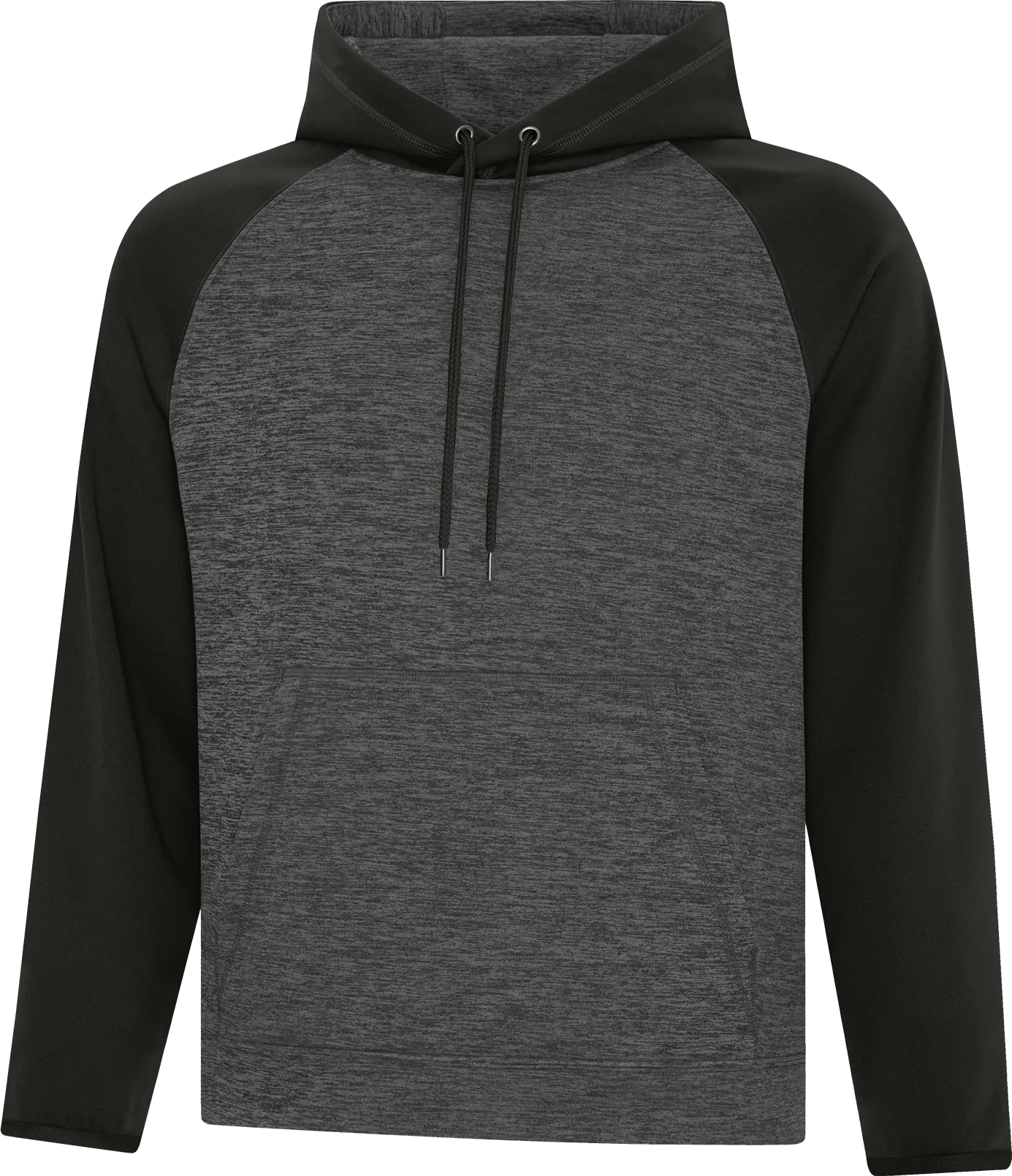 ATC™ Dynamic Heather 2 Tone Polyester Hoodie Charcoal Black
