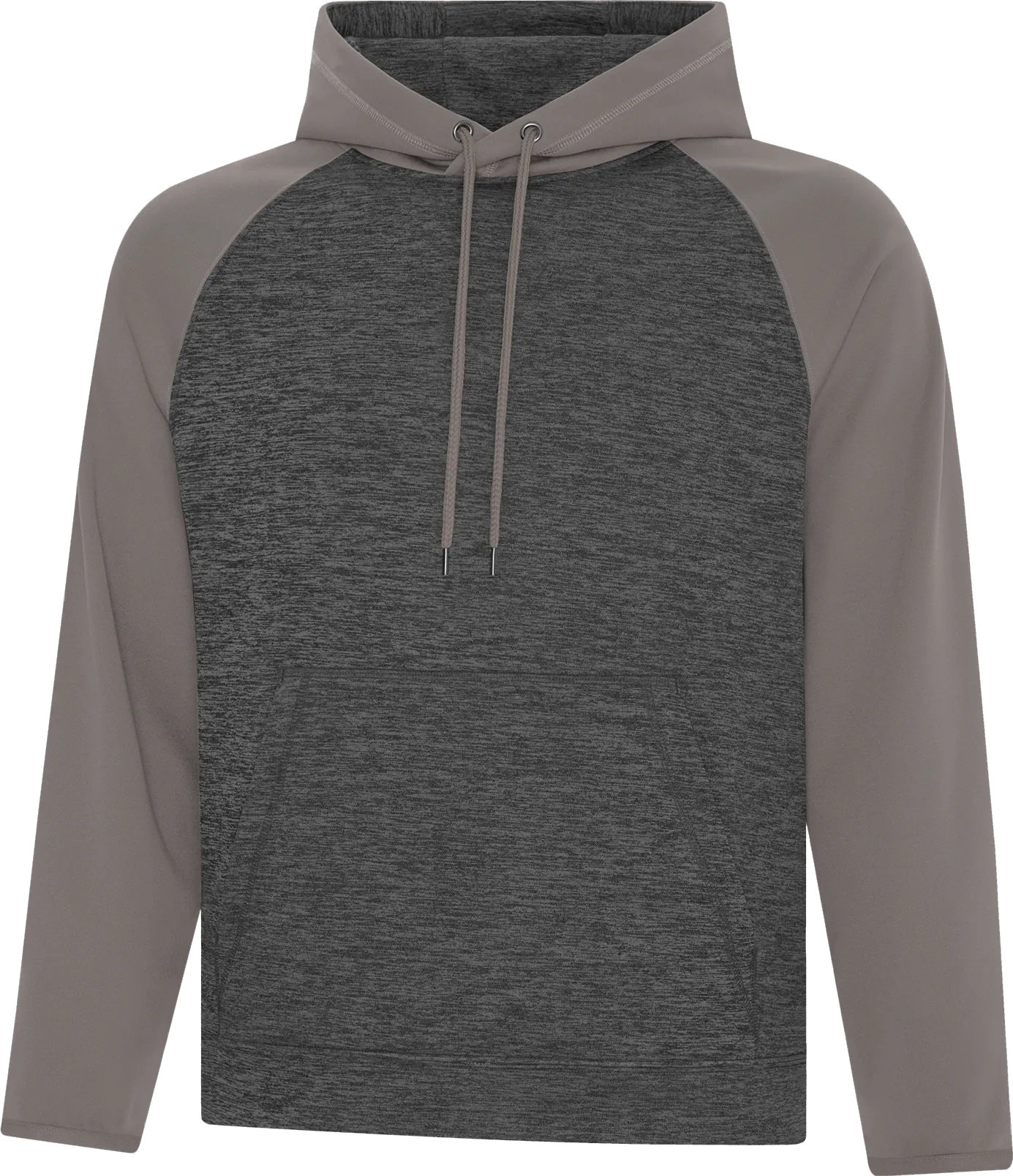 ATC™ Dynamic Heather 2 Tone Polyester Hoodie Charcoal Grey