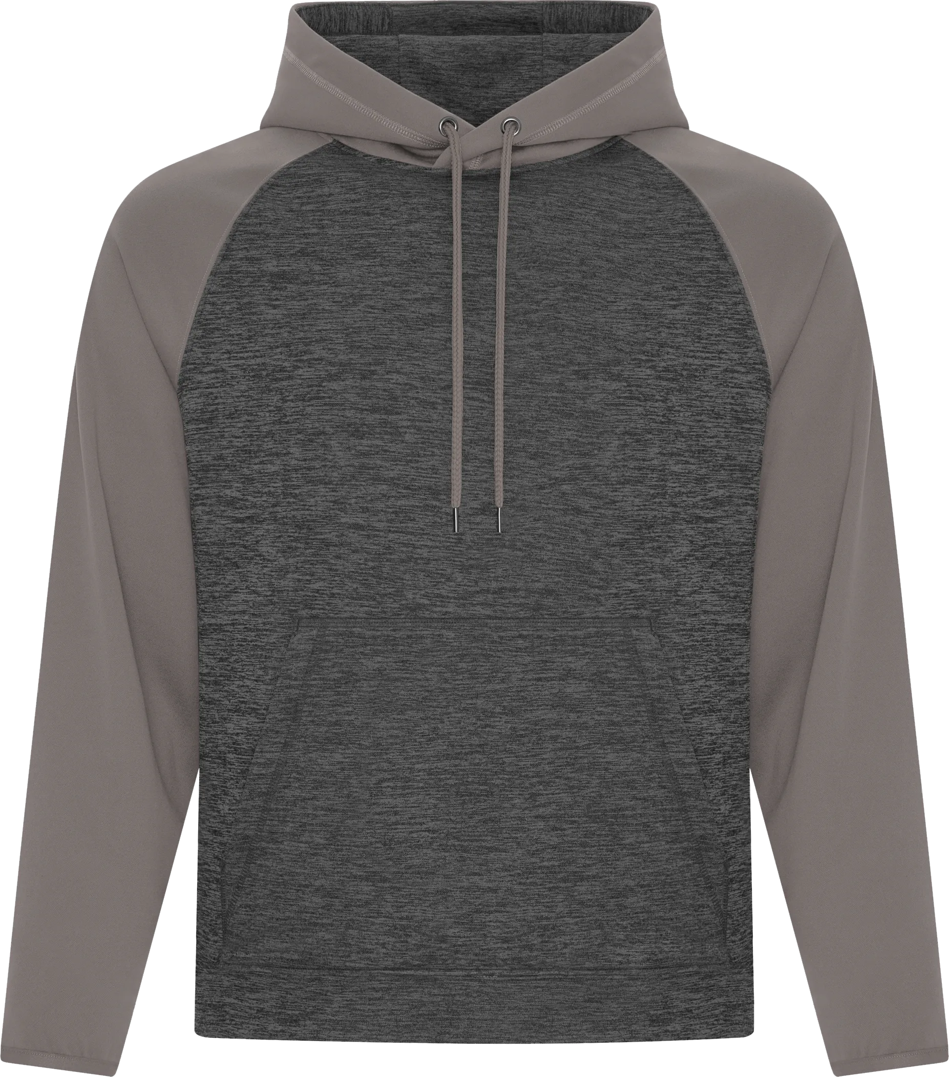 ATC™ Dynamic Heather 2 Tone Polyester Hoodie Charcoal Grey