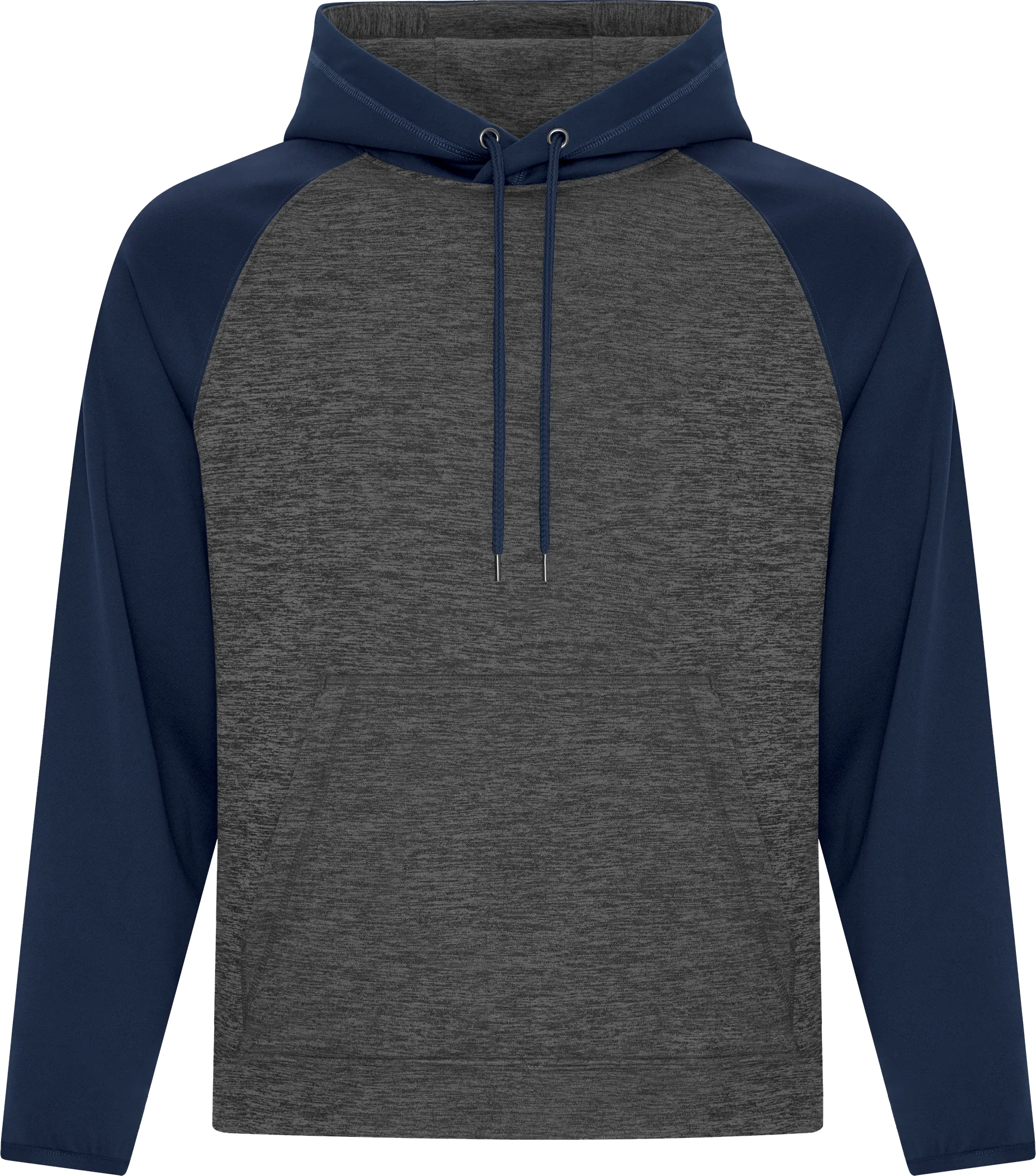ATC™ Dynamic Heather 2 Tone Polyester Hoodie Charcoal Navy