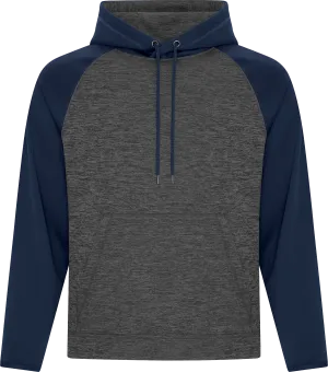 ATC™ Dynamic Heather 2 Tone Polyester Hoodie Charcoal Navy