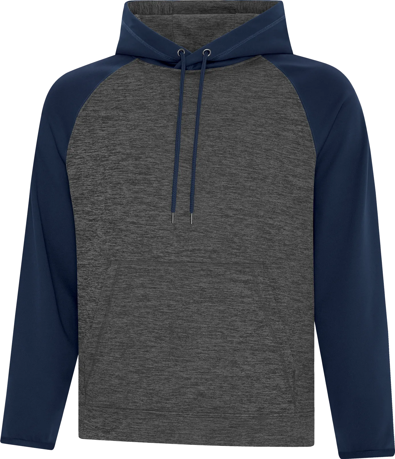 ATC™ Dynamic Heather 2 Tone Polyester Hoodie Charcoal Navy
