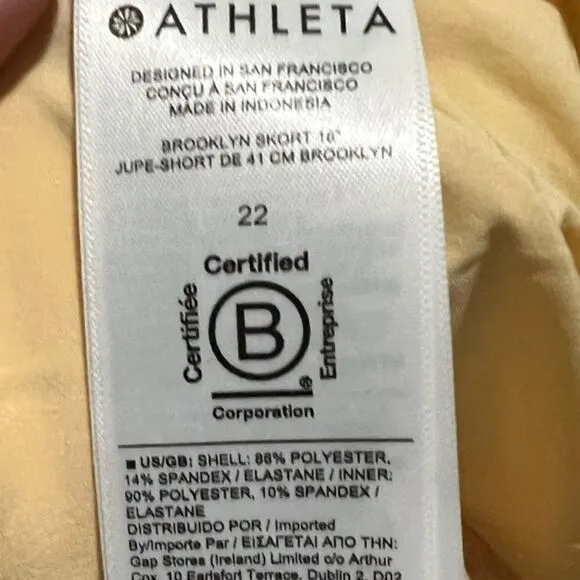 Athleta Skort in Yellow
