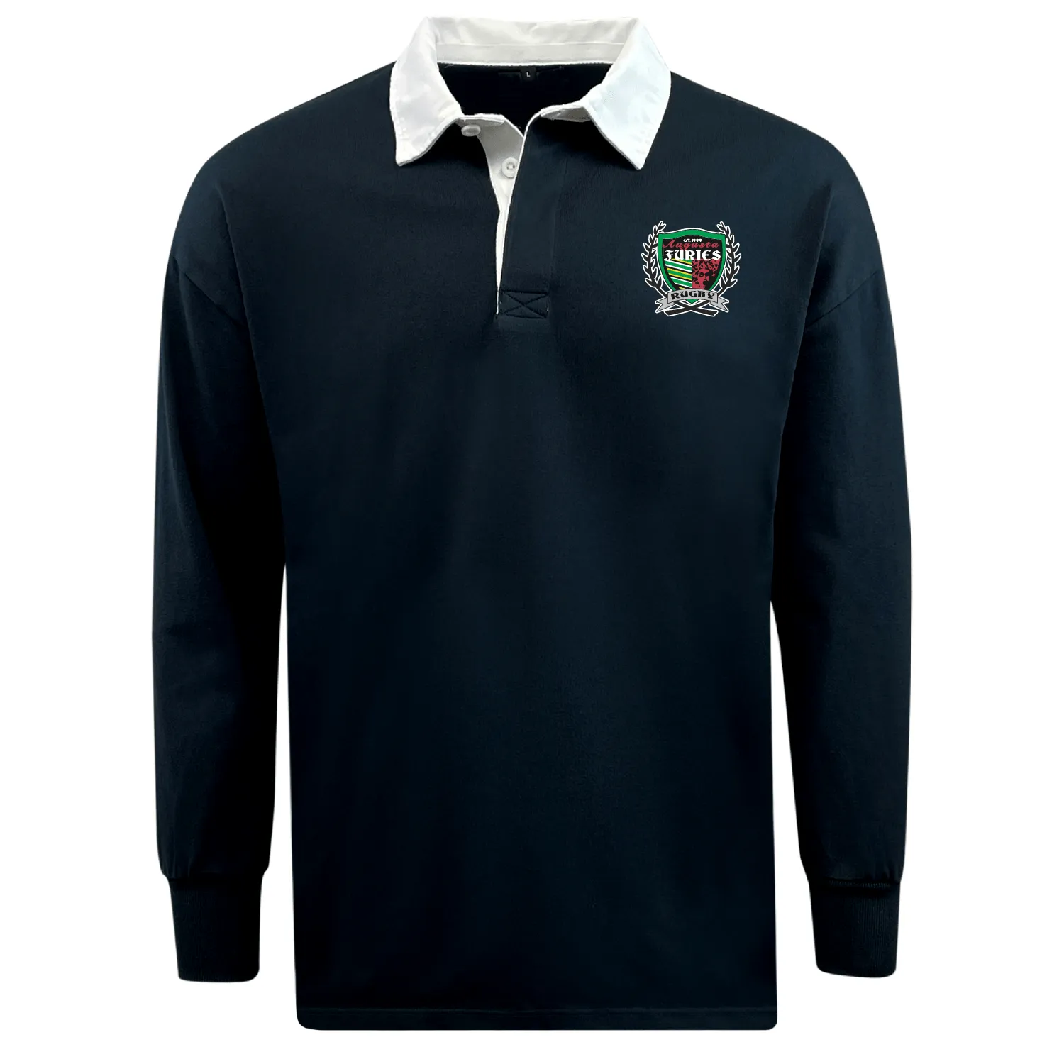 Augusta Furies Classic Long Sleeve Solid Rugby Jersey