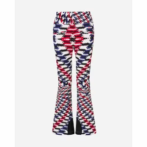 Aurora High Waist Flare Pant in Twisted Houndstooth
