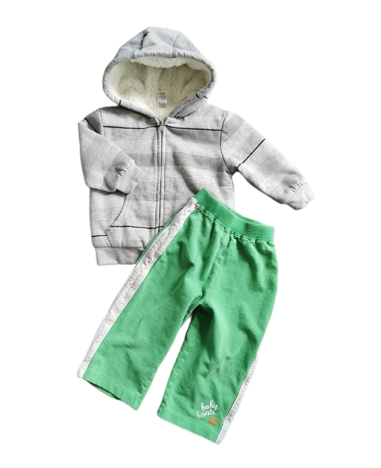BABY BOY SIZE 18/24 MONTHS - BABYBOOTS & GEORGE, 2 Piece Mix N Match Fall Outfit VGUC B18