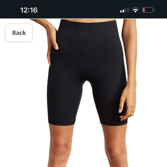 BANDIER ALL ACCESS CENTER STAGE BIKER SHORTS IN BLACK SHINE