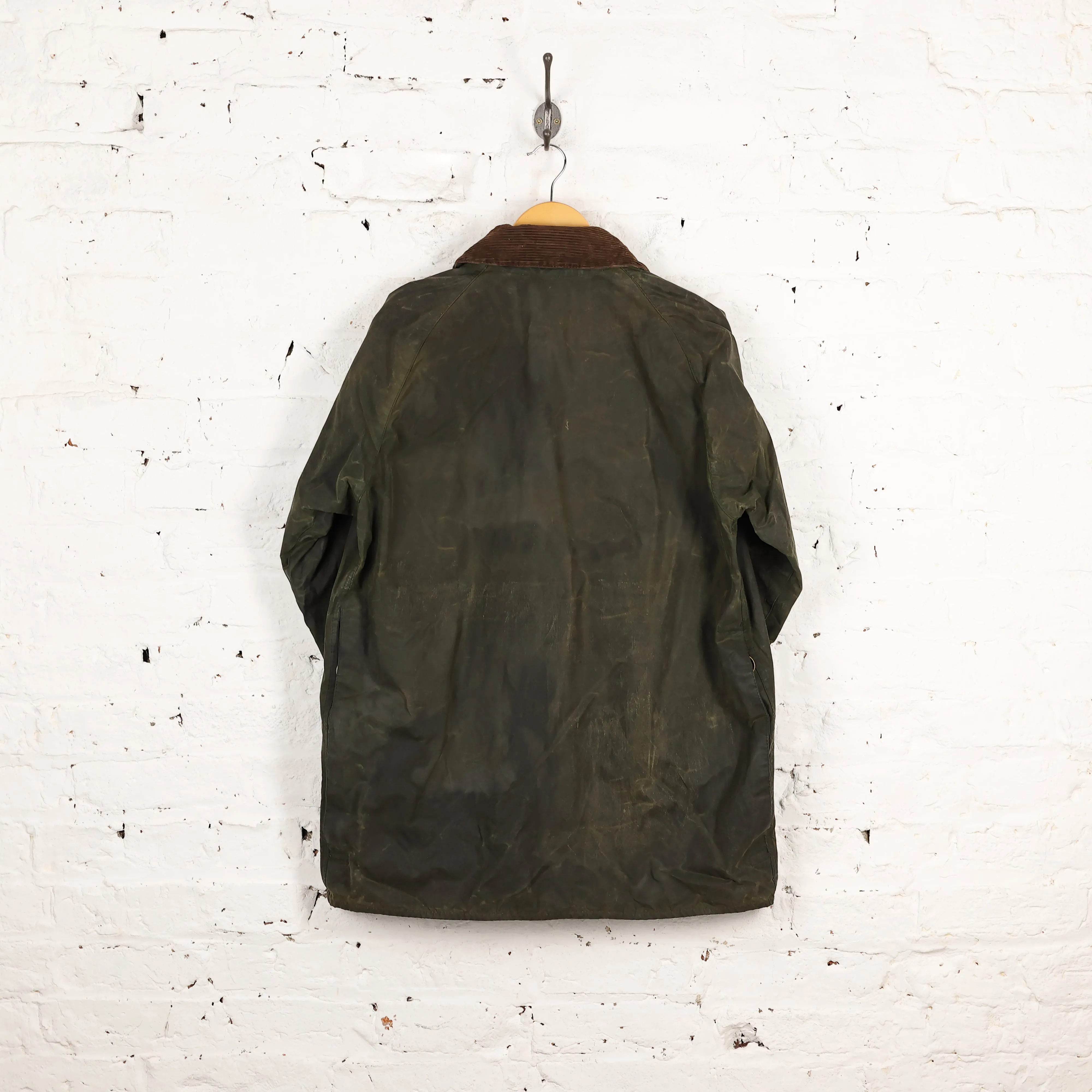 Barbour Beaufort Wax Jacket Coat - Green - L