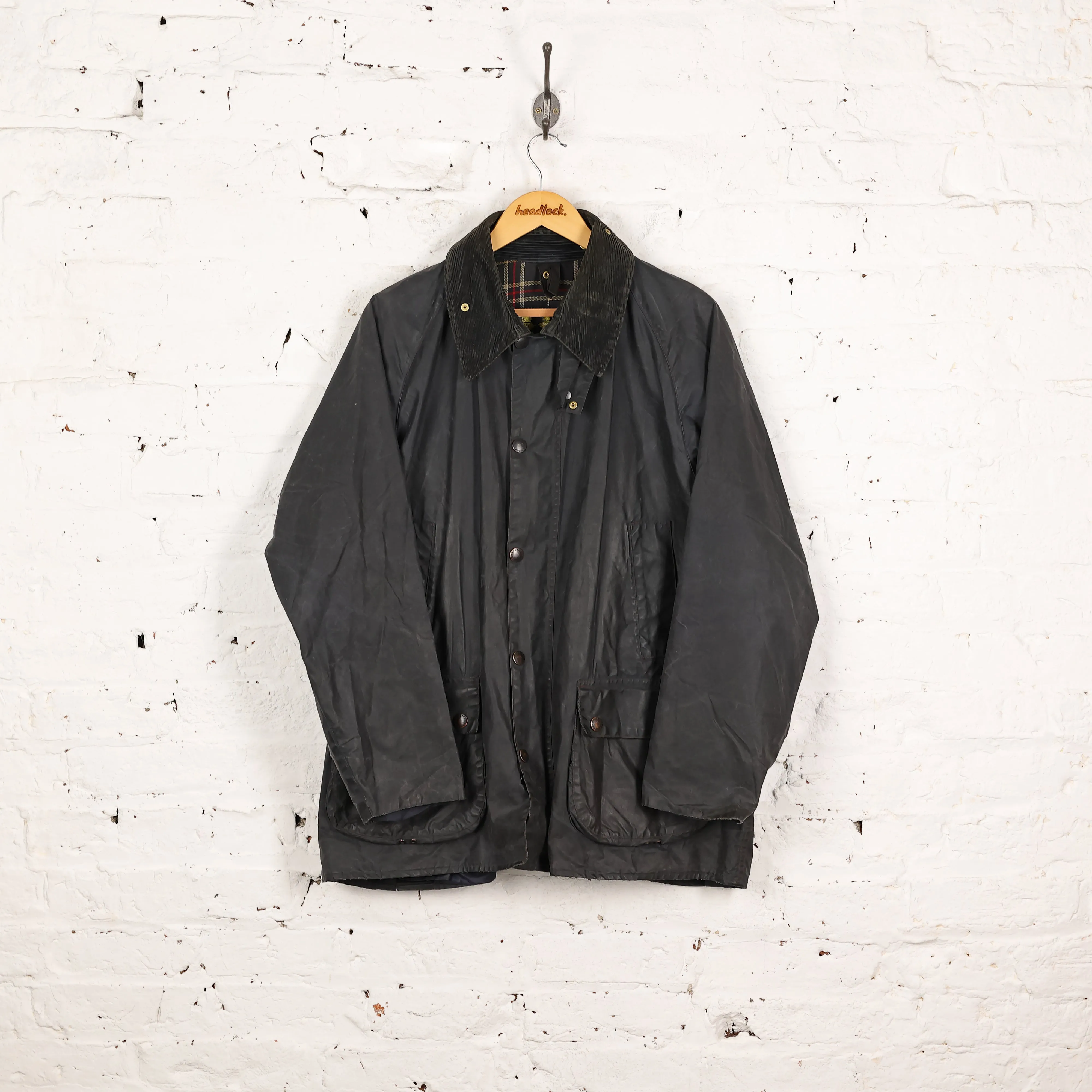 Barbour Bedale Wax Jacket - Blue - L