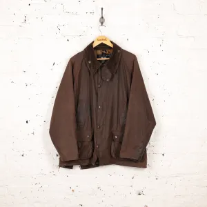 Barbour Border Wax Jacket Coat - Brown - XL