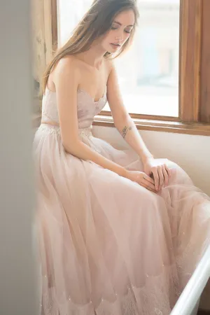 BARELY LILAC BRALETTE AND SKIRT SET