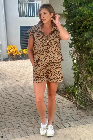 Be Free Animal Print Short Set