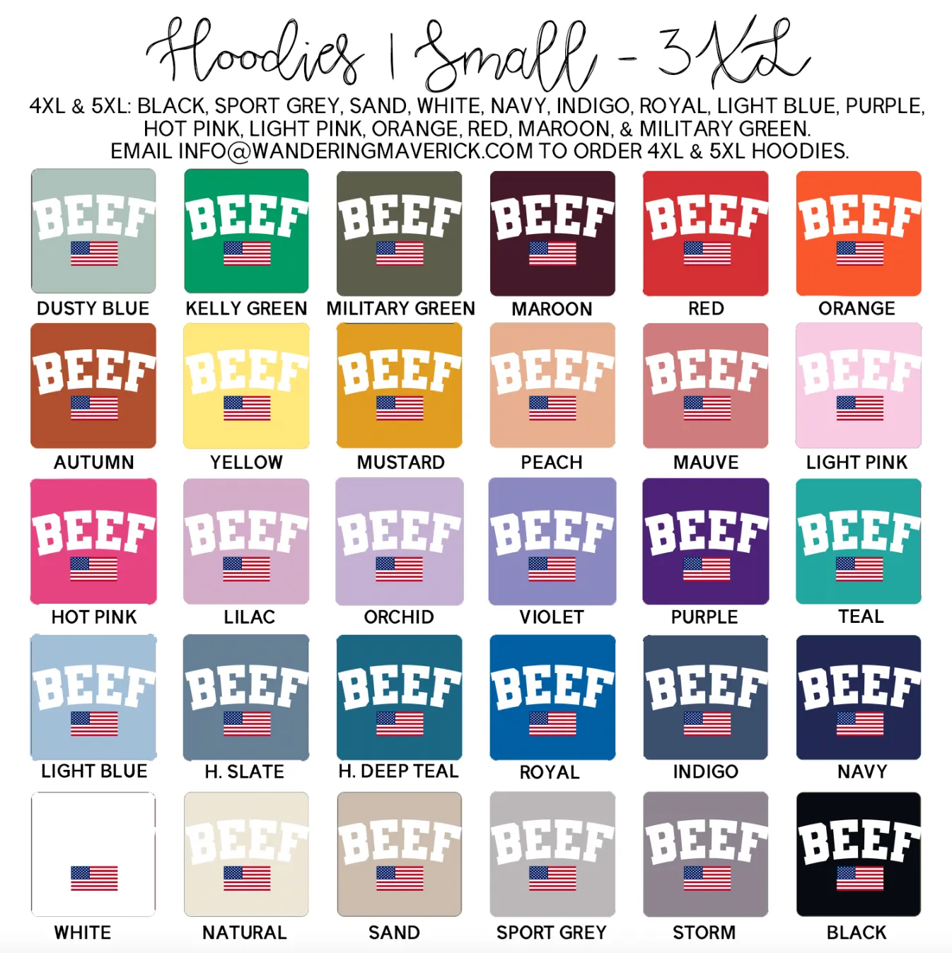 Beef Flag Hoodie (S-3XL) Unisex - Multiple Colors!
