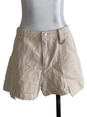 Beige Denim Shorts