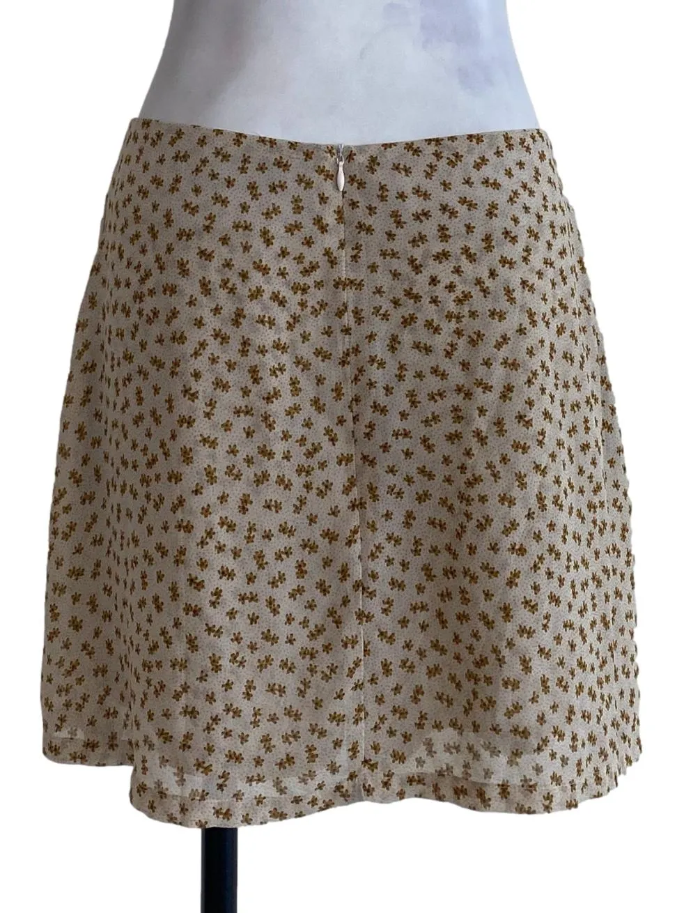 Beige Floral Skorts