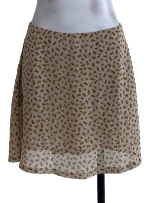 Beige Floral Skorts