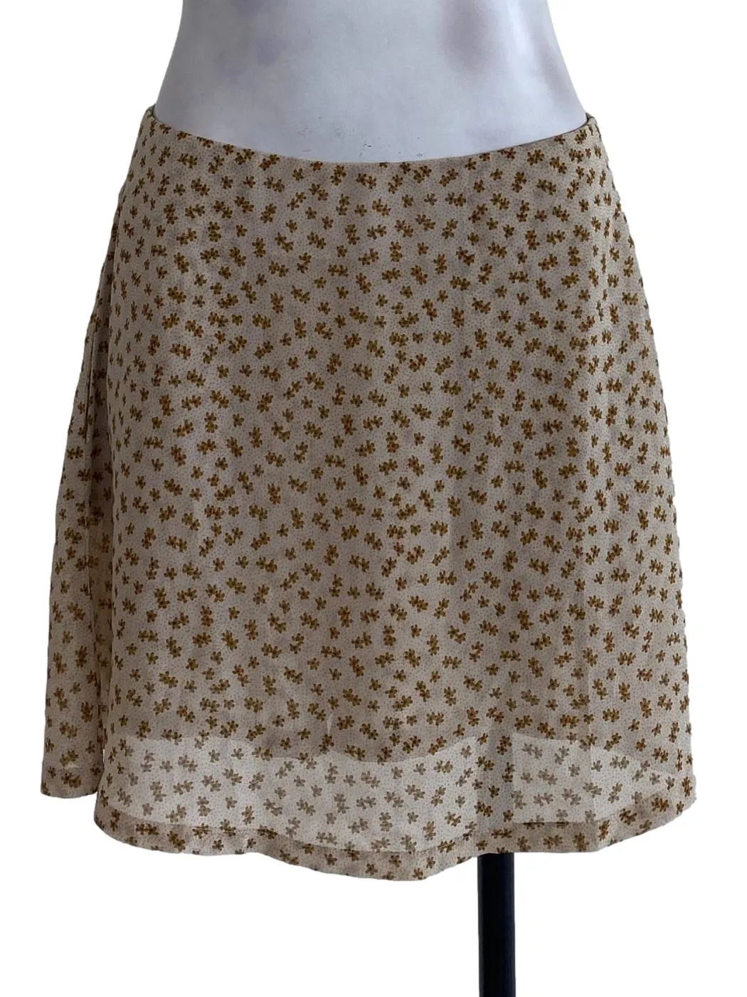 Beige Floral Skorts