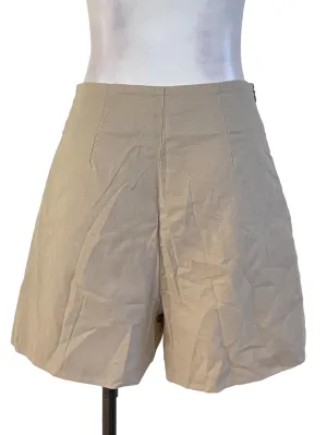 Beige High Waist Shorts