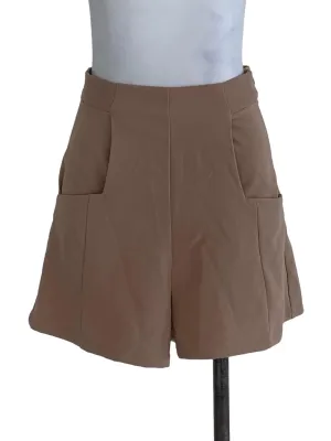 Beige Plain Short