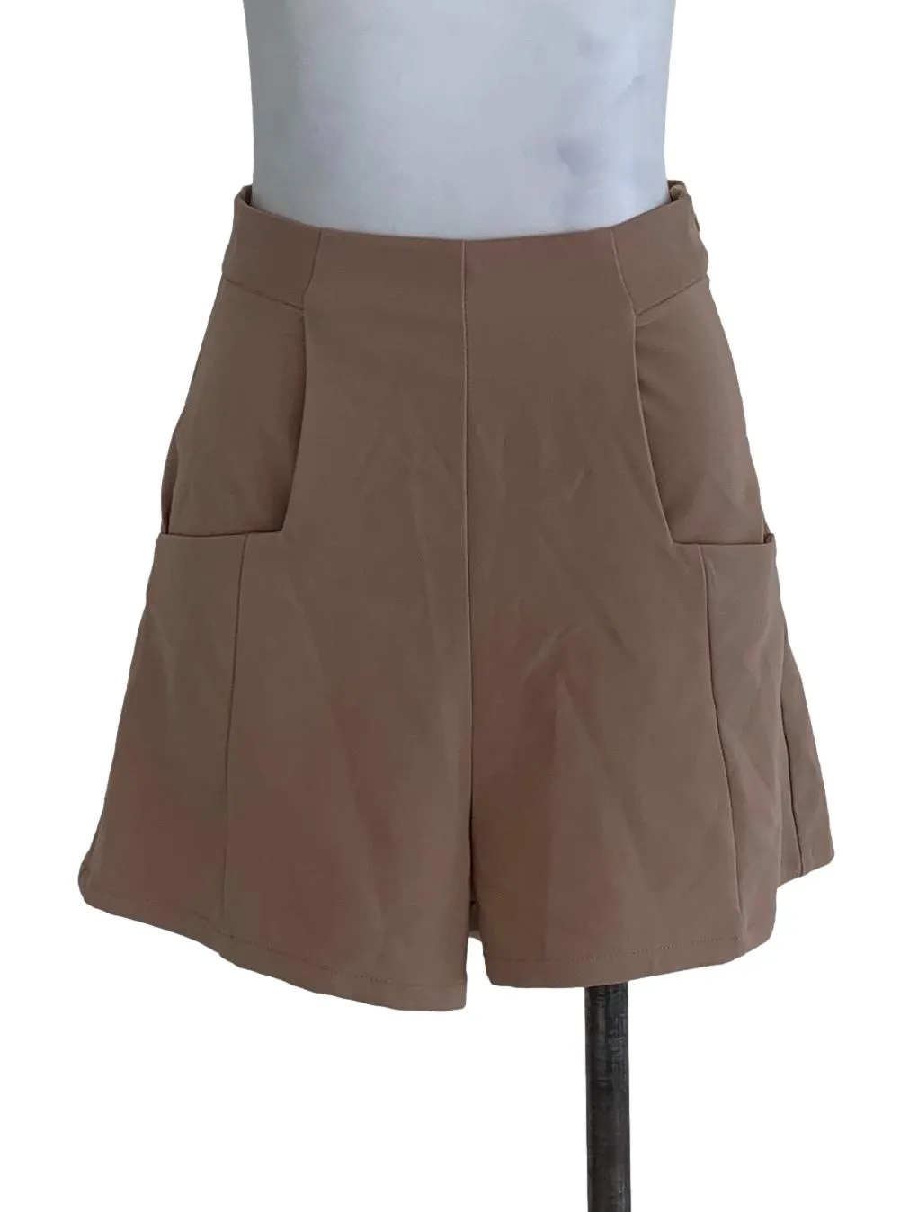 Beige Plain Short