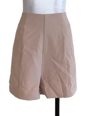 Beige Plain Shorts
