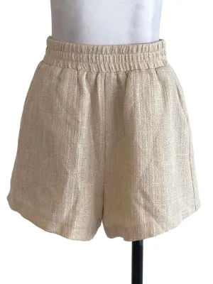 Beige Tweed Shorts