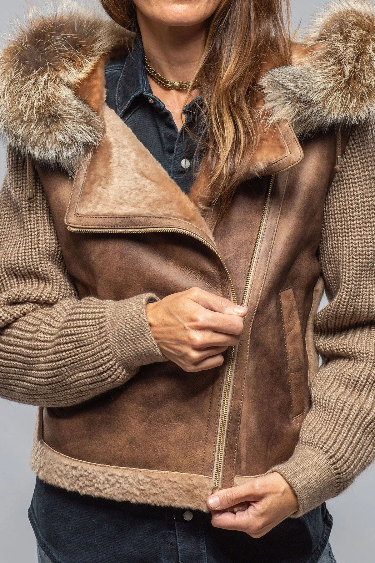 Beki Side Zip Shearling