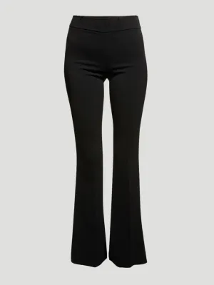 Bellini Flare Pant in Black Crepe