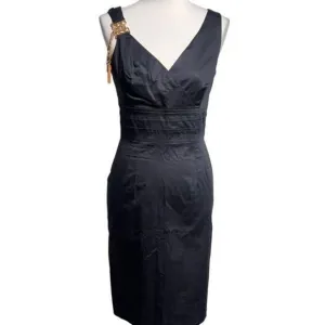 Bianco Ghiaccio Sleeveless Little Black Dress Size 42