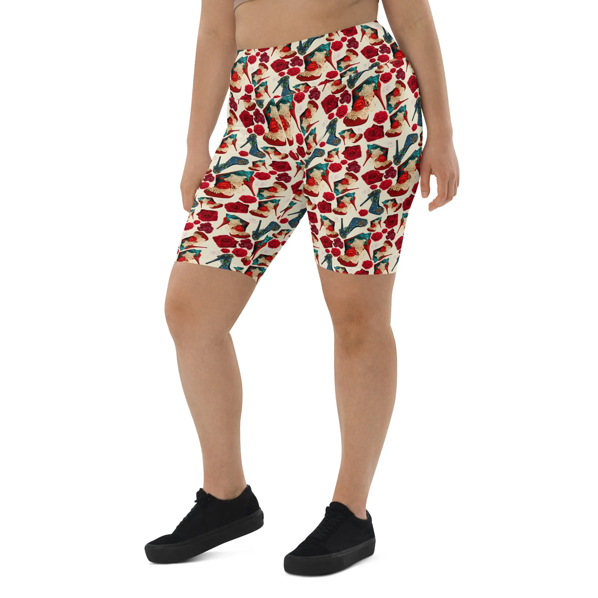 Biker Shorts 'Fiori tricolore'