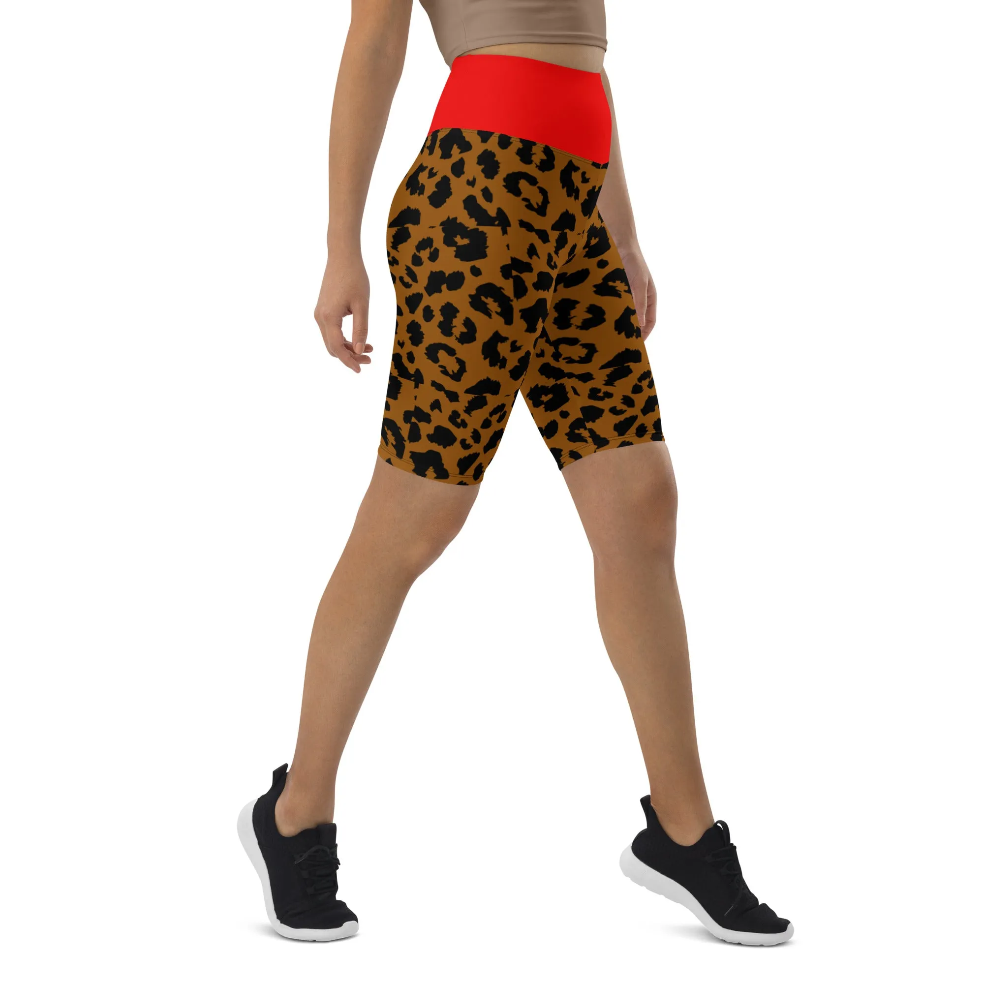 Biker Shorts Leopard and Red