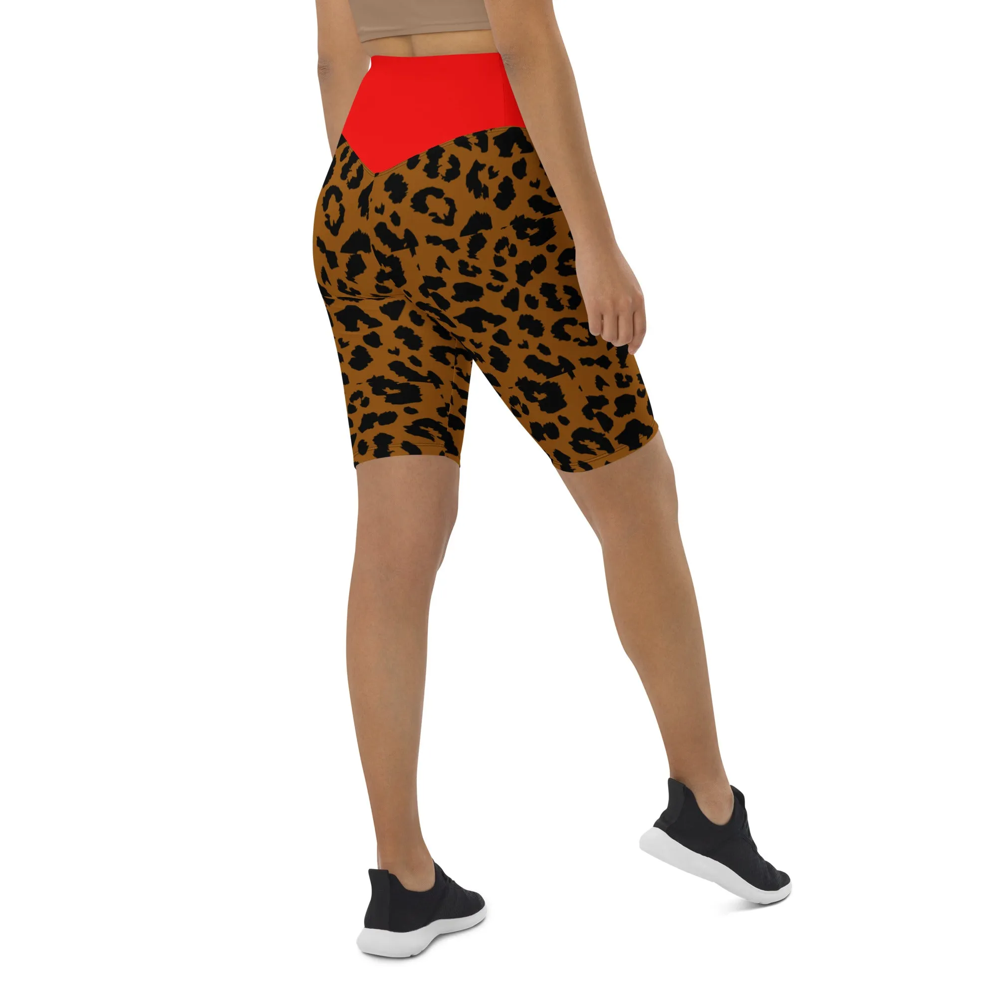 Biker Shorts Leopard and Red