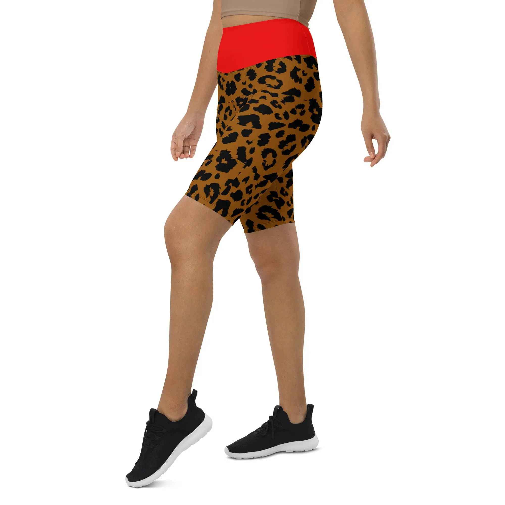 Biker Shorts Leopard and Red