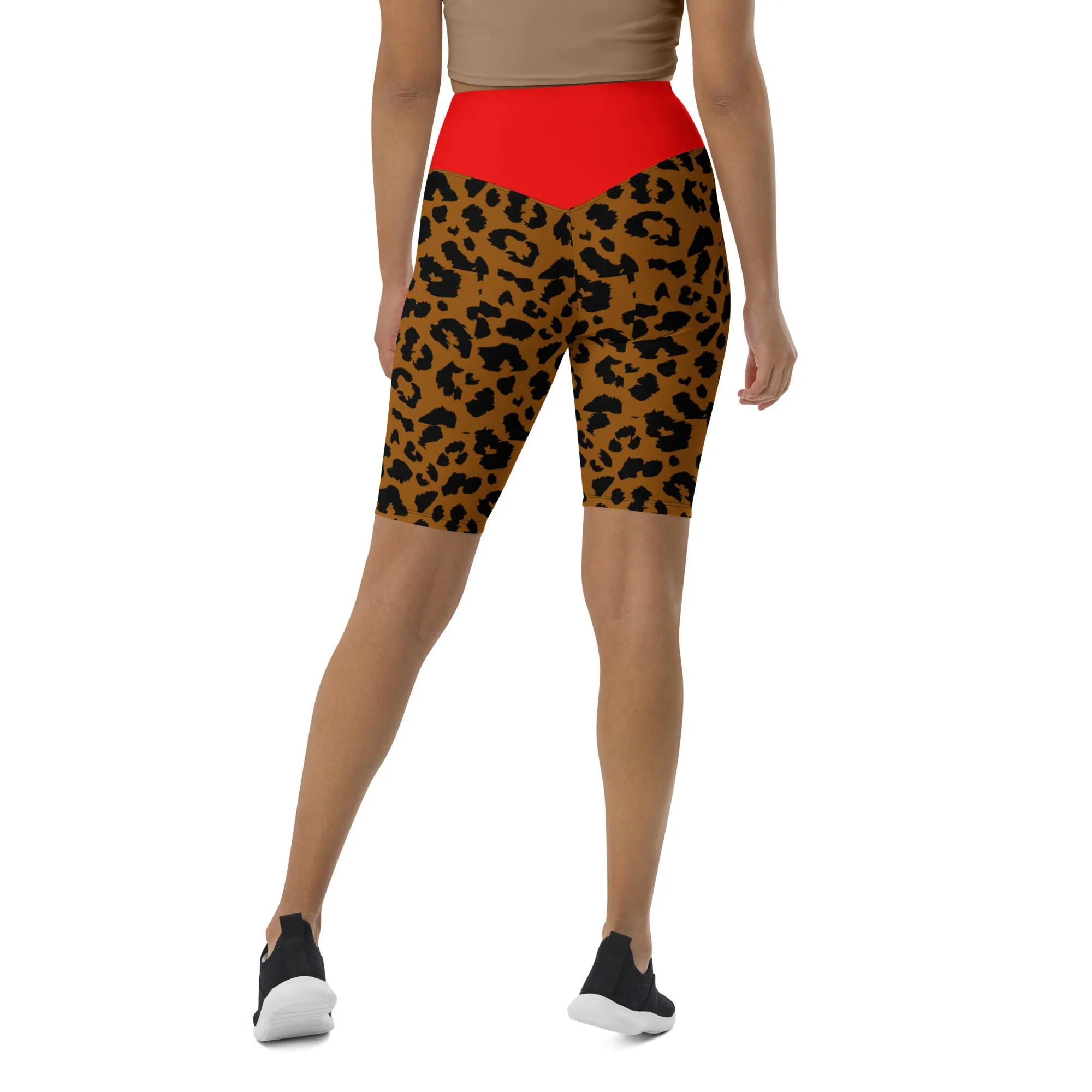 Biker Shorts Leopard and Red
