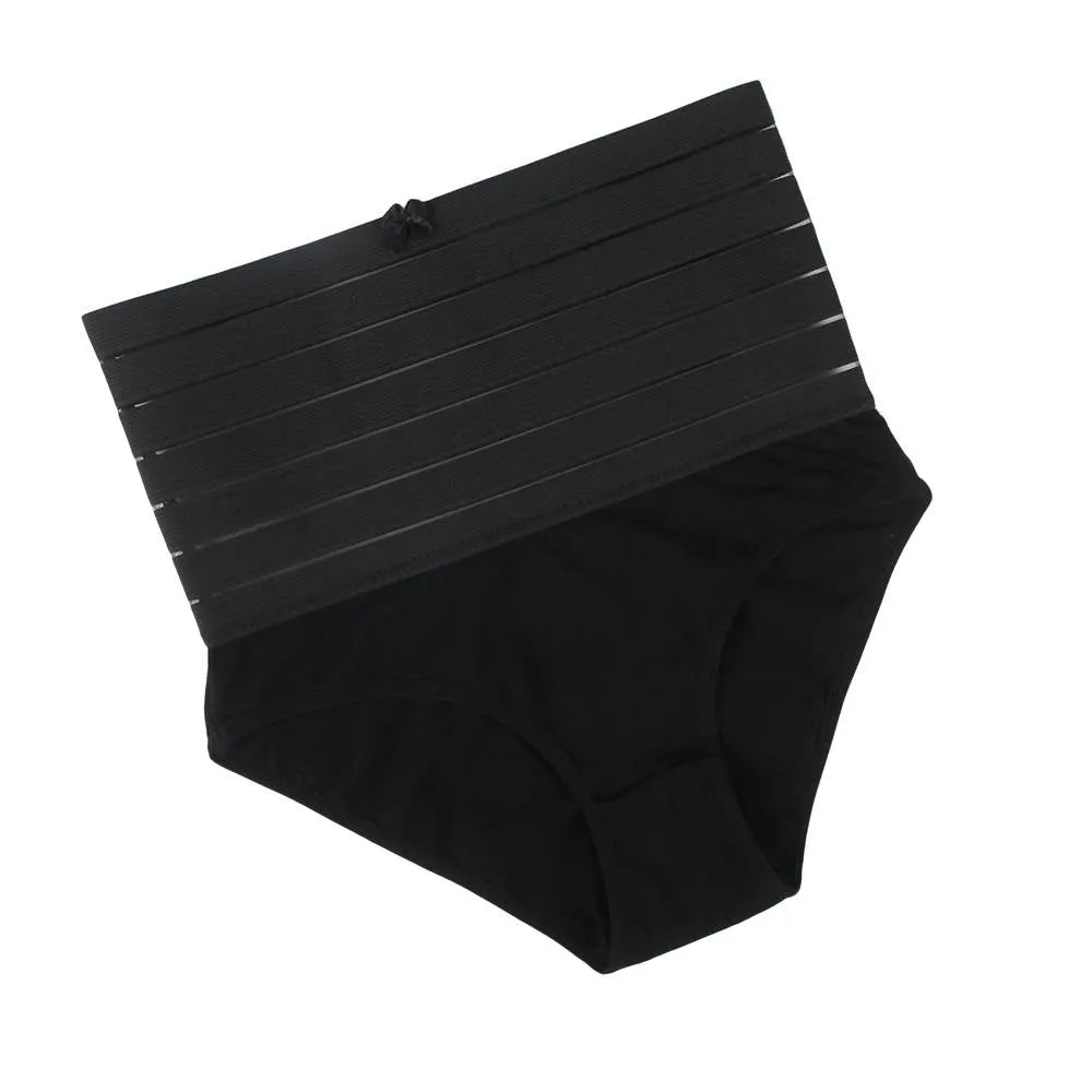 Black & White & Tan High-waisted Abdomen And Hip Shaping Corset Pants