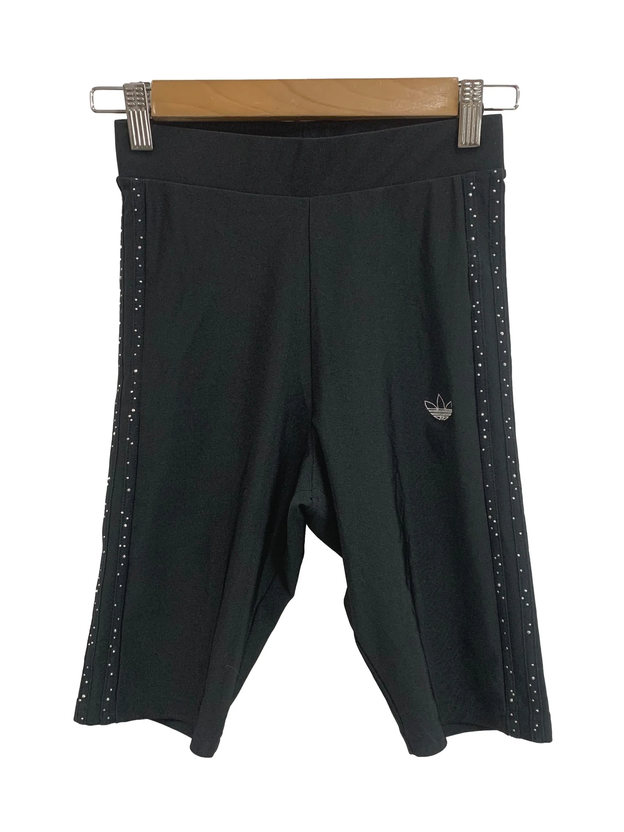 Black Bejewelled Bicycle Shorts