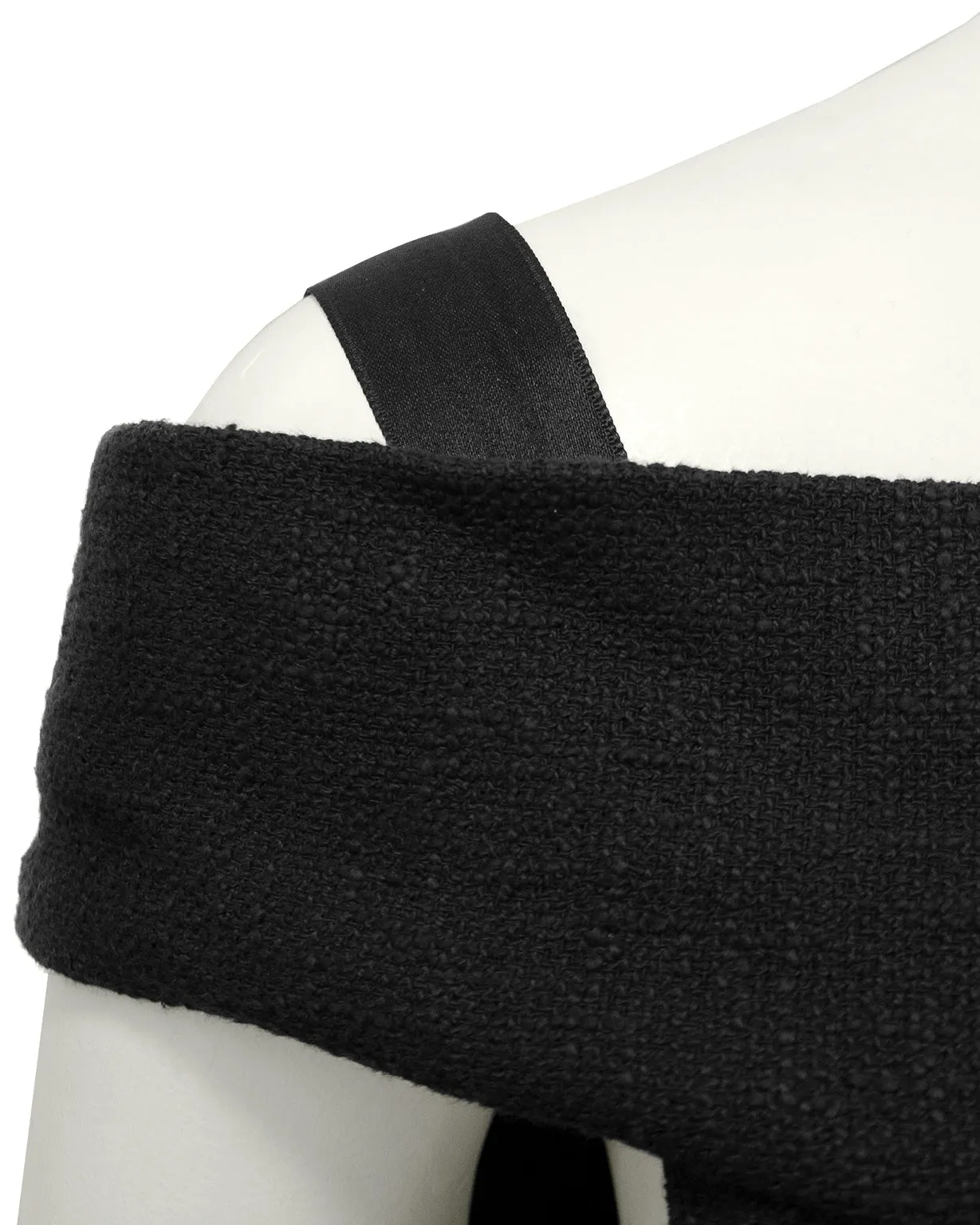 Black Bouclé Off-The-Shoulder LBD from 2007