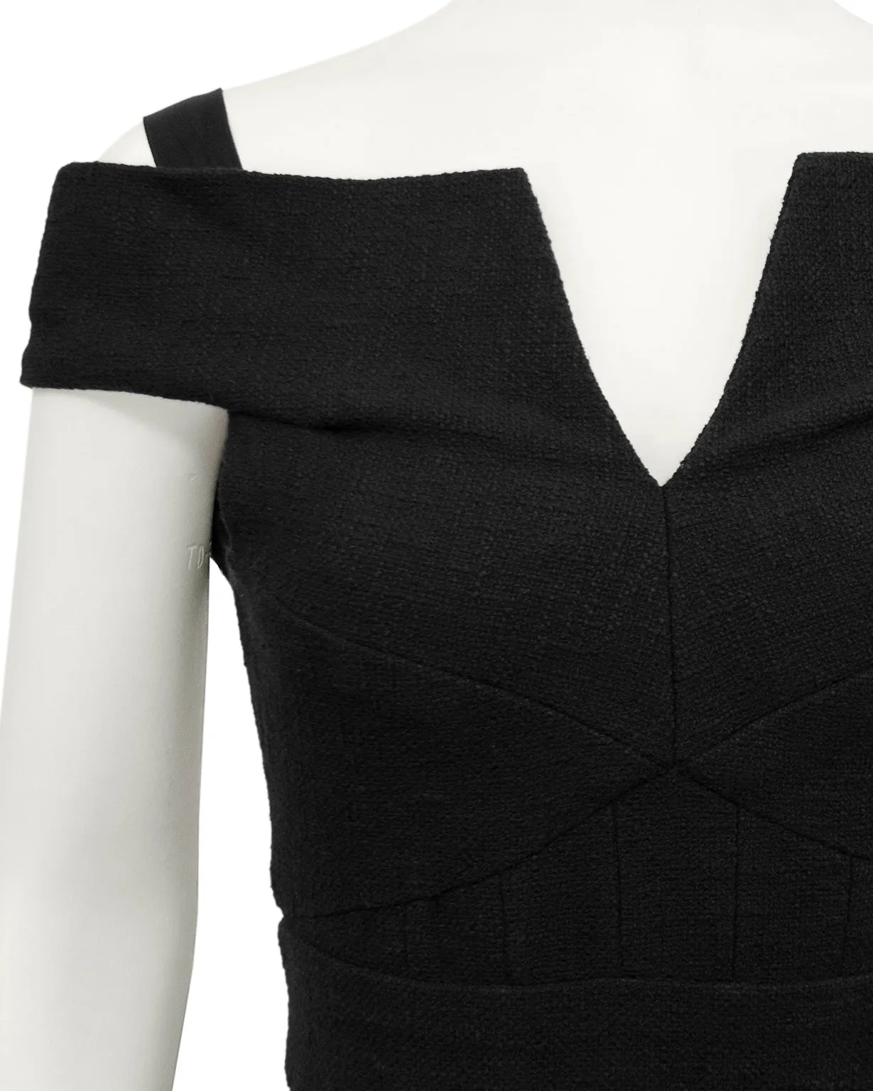 Black Bouclé Off-The-Shoulder LBD from 2007
