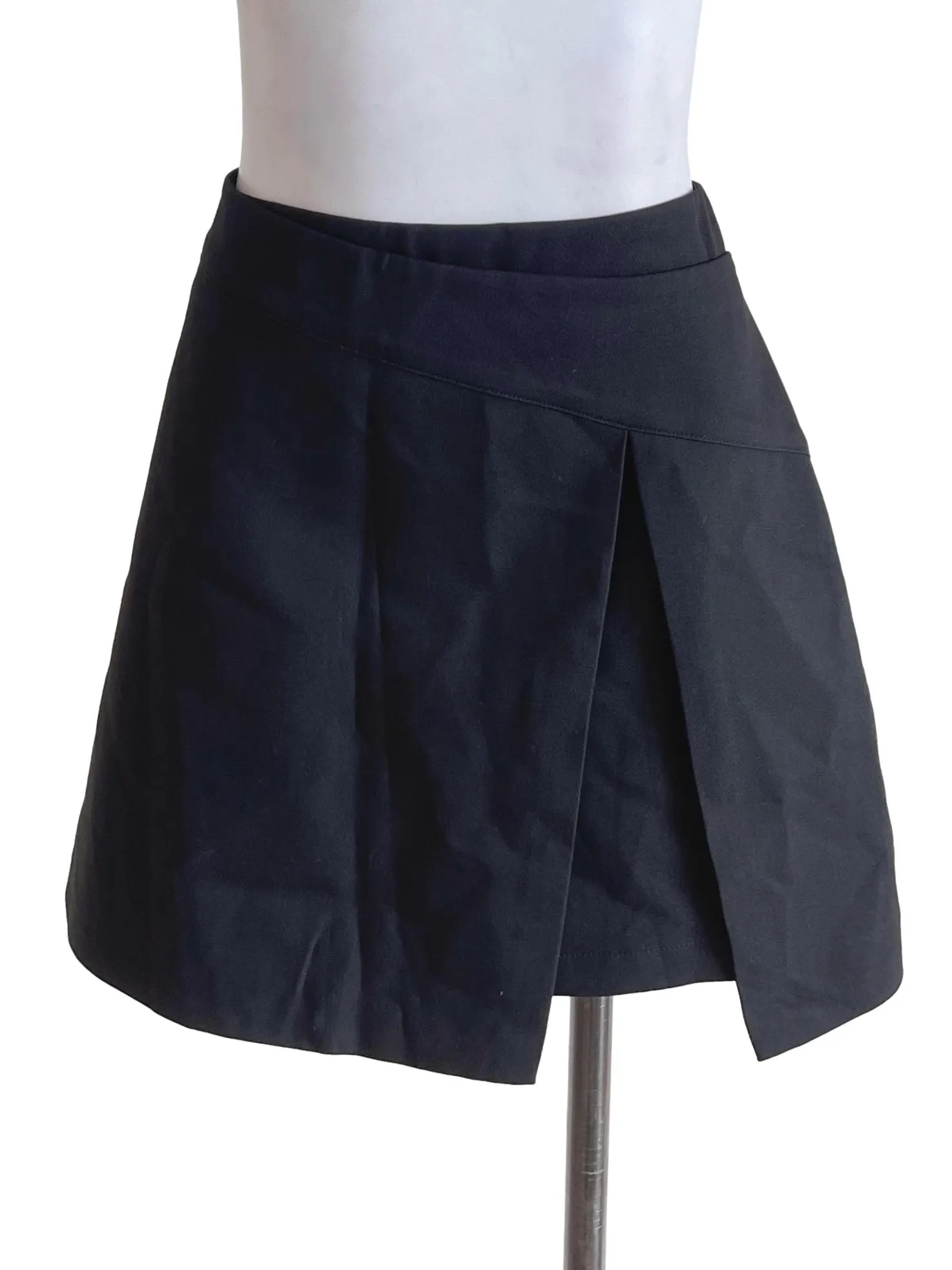 Black Front Slit Skort